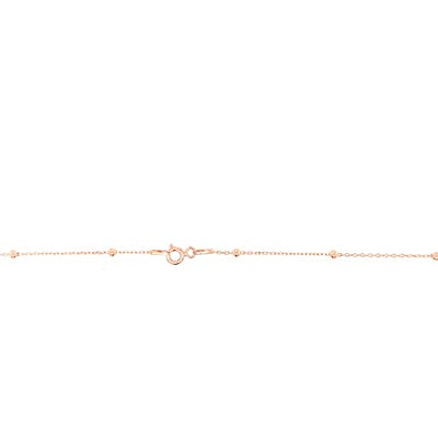 925 Sterling Silber Halskette mit Kugeldetails | Geschenk für Frauen | 925 Sterling Silber | Sterling Silber, Roségold vergoldet, Gelbgold vergoldet | 42 cm (Roségold)