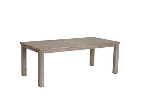 Furnhouse Ibbe Design Rechteckig Ausziehbar Esstisch 200x100 Natur Massiv Akazie Holz Esszimmer Tisch Alaska, L200x B100x H75 cm