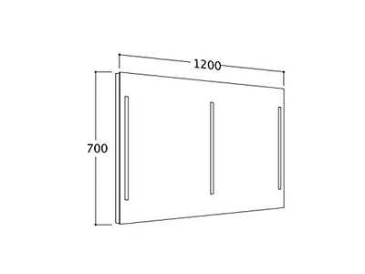 Sieper I Badmöbel Set Libato, Doppelwaschtisch mit Unterschrank 120 x 50 cm, Hochschrank und Badspiegel I Arktisgrau