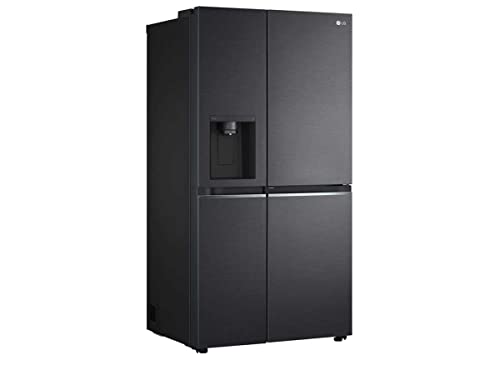 LG Electronics GSJV71MCTE Side-by-Side Kühlschrank mit Door-in-Door | Eis-, Crushed Ice- und Wasserspender | 635 Liter Kapazität | Interner Wassertank 4L | Matte Black