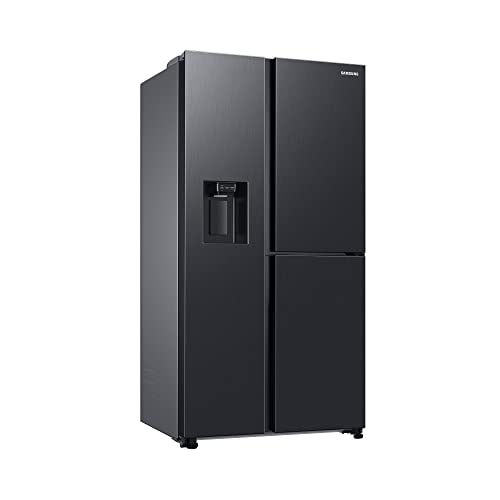 Samsung RH68B8521B1/EG Side-by-Side Kühlschrank, 178 cm, 627 ℓ, Food Showcase-Tür, Platzsparender In-Door Icemaker, Twin Cooling+, No Frost+, 4,5 ℓ Wassertank, Premium Black Steel