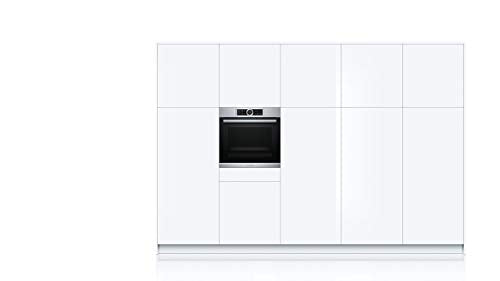 Bosch Hausgeräte HBG675BS1 Serie 8 Einbau-Backofen, 60 x 60 cm, Made in Germany,Pyrolyse Selbstreinigung, AutoPilot 10 10 Automatikprogramme, 4D Heißluft Backen auf 4 Ebenen,TFT-Touchdisplay,Edelstahl