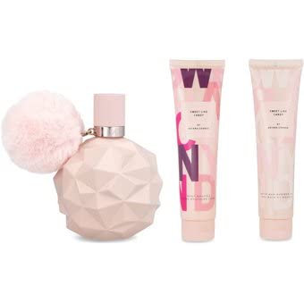 Ariana Grande Süß wie ein Bonbon 3 Stück Geschenk-Set - Eau de Parfum Spray 3,4 Oz Rosa