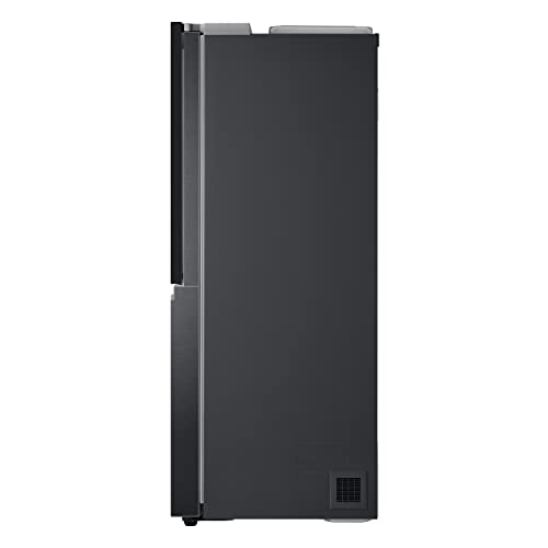 LG Electronics GSXV91MCAF Side-by-Side mit InstaView Door-in-Door | Eis-, Crushed Ice- und Wasserspender | 635 Liter Kapazität | Interner Wassertank 4L | Matt Schwarz Metallic