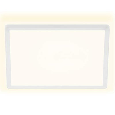 Briloner Leuchten LED Panel, Deckenleuchte, Deckenlampe, inkl. Hintergrundbeleuchtungseffekt, 22 Watt, 3.000 Lumen, 4.000 Kelvin, Weiß, Quadratisch, 42x42cm