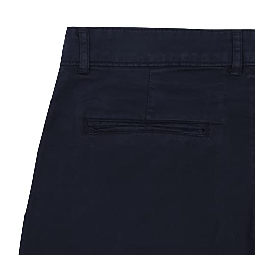 Banqert Herren Short Kurze Hose-n, Männer Organic Shorts Regular Slim-fit, Herrenshort-s Pant-s, einfarbig-e Freizeit Wanderhose für Jungen Chino Cargo Knielang, Blau Blue Navy L Large