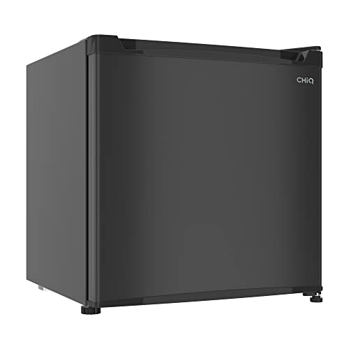 CHiQ Mini Bar Kühlschrank 46 L,Mini Kühlschrank mit Tiefkühlfach,49,6 x 47,4 x 44,7 cm (HxBxT),F Energieverbrauch 100 kWh/Jahr,Sehr Leise 35db,12 Jahre Garantie auf den Kompressor