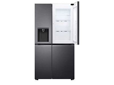 LG Electronics GSJV71MCTE Side-by-Side Kühlschrank mit Door-in-Door | Eis-, Crushed Ice- und Wasserspender | 635 Liter Kapazität | Interner Wassertank 4L | Matte Black