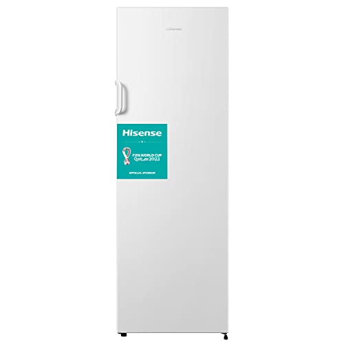 Hisense FV245N4AW2 Gefrierschrank/ TotalNoFrost/ SuperFreeze/ Türalarm/ BigBox/ 169,1 cm/ Gefrierteil 194 l/ 41 dB/ 219 kWh/ Jahr/ Inox-Look, Weiß