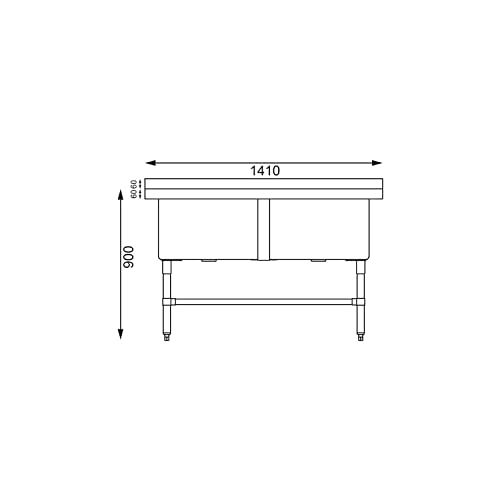 Vogue Double Deep Pot Sink