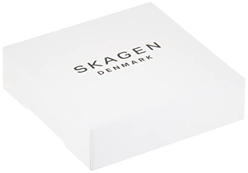 Skagen Damen Edelstahl Halskette mit Karabinerverschluss, Rose Gold, Perlmutt