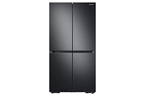 Samsung RF65A90TEB1/ES Kühlschrank 4 Türen, 400 Liter Kühlschrank, 250 Liter Gefrierschrank, Schwarz Matte, 368 kWh/Jahr