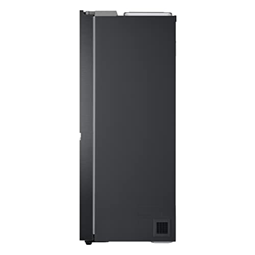 LG Electronics GSLV71MCLE Side-by-Side mit EIS-, Crushed Ice- und Wasserspender | 635 Liter Kapazität | Interner Wassertank 4L | Matt Black Steel