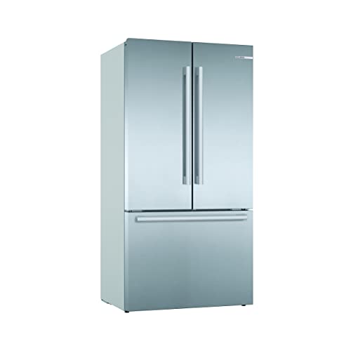 Bosch KFF96PIEP Serie 8 Smarter French Door Kühlschrank, 183 x 90,5 cm, 402 L Kühlen + 171 L Gefrieren, VitaFresh pro 3x längere Frische, NoFrost nie wieder abtauen, Eis- und Wasserspender