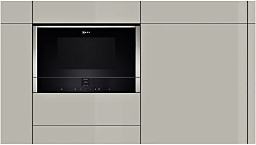 NEFF C17GR01N0 Einbau-Mikrowelle N70 / 38,2 x 59,4 cm (H x B) / 21 l / Edelstahl / Grill / Auftaufunktion / Garfunktion / 10 Automatikprogramme