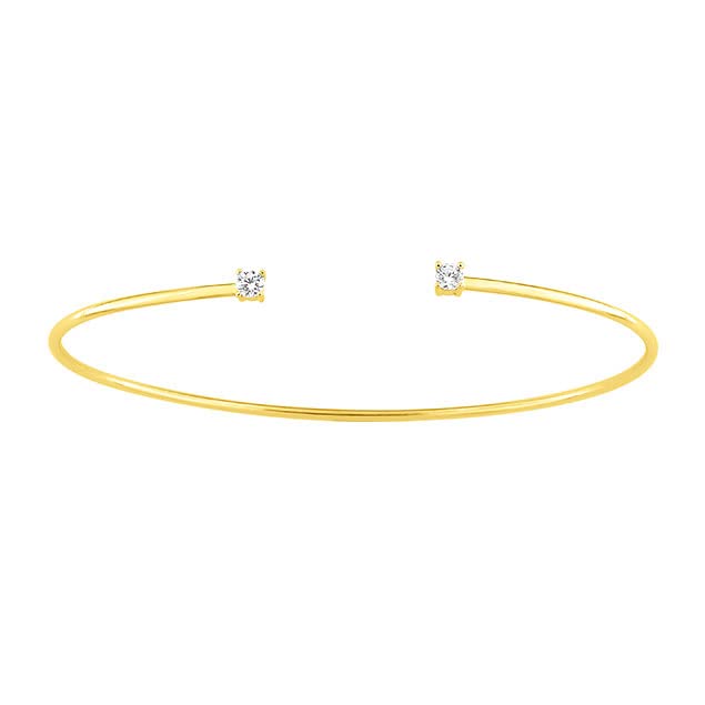 Diamant 18k Gelbgold Armreif Armband - 18K Gold Schmuck für Damen