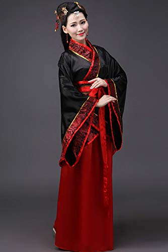 BOZEVON Damen Kleidung Tang Anzug - Altertümlich Chinesischen Stil Traditionellen Kostüm Hanfu Kleider - für Bühnenshow Performances Cosplay, Stil-1/XL