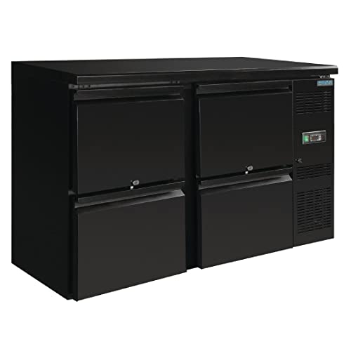 Polar GL455 U-Serie Kühlschrank, 4 Schubladen, 860 mm x 1462 mm x 513 mm, Schwarz