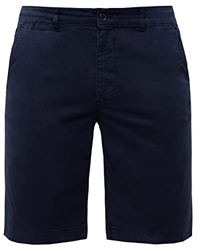 Banqert Herren Short Kurze Hose-n, Männer Organic Shorts Regular Slim-fit, Herrenshort-s Pant-s, einfarbig-e Freizeit Wanderhose für Jungen Chino Cargo Knielang, Blau Blue Navy L Large