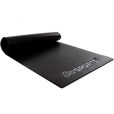 ScSPORTS Unterlegmatte, Schutzmatte für Fitnessgeräte, Laufband, Heimtrainer, Hantelbank, Sportgeräte, groß, schwarz, 160 x 80 x 0,6 cm