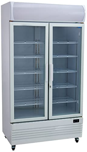 SARO Kühlschrank mit 2 Glastüren, weiß, Modell G 885