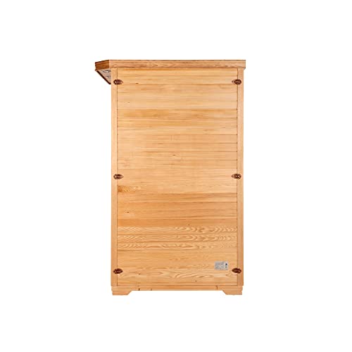 Home Deluxe – Infrarotkabine REDSUN M - Keramikstrahler, Hemlocktanne, Maße: 120 x 105 x 190 cm I Infrarotsauna für 2 Personen, Sauna, Wärmekabine