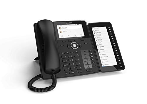 Snom D7C Farb-USB-Erweiterungsmodul für D7xx-Telefone (hochauflösendes Farbdisplay mit Hintergrundbeleuchtung, Daisy Chain mit bis zu 3 Modulen), Schwarz, 00004467