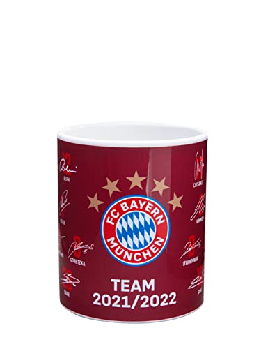 FC Bayern München Tasse 0,3 l mit Unterschriften der Mannschaft 21/22