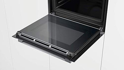 Bosch Hausgeräte HBG675BS1 Serie 8 Einbau-Backofen, 60 x 60 cm, Made in Germany,Pyrolyse Selbstreinigung, AutoPilot 10 10 Automatikprogramme, 4D Heißluft Backen auf 4 Ebenen,TFT-Touchdisplay,Edelstahl