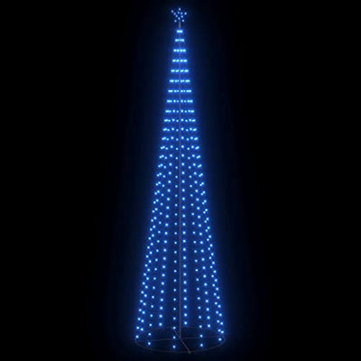 vidaXL Weihnachtsbaum Weihnachtskegelbaum Lichterbaum Innen Außen Weihnachtsdeko Beleuchtung Lichterkette Blau 400 LEDs Dekoration 100x360cm