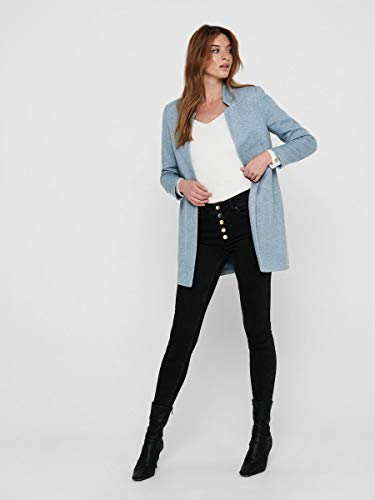 ONLY Damen Jacke Coatigan Soho 15149366 Blue Fog Melange S