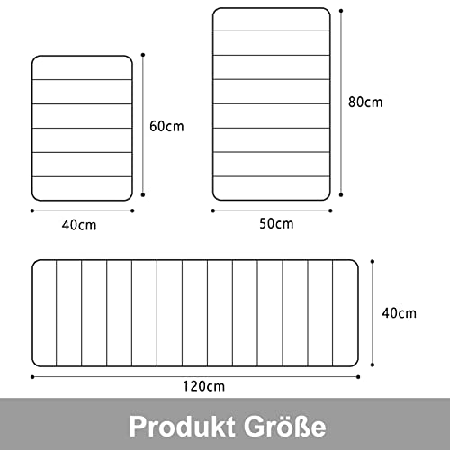 Homaxy Memory Foam Badezimmer Badeteppiche Saugfähige Rutschfester Badvorleger Waschbar Badematte - 40 x 60 cm,dunkelgrau