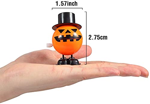 FunsLane Halloween Kürbis Ghost Skull Wind Up Spielzeug, lustige Springen Spielzeug für Halloween Parteibevorzugung Goody Bag Füller (12 Pack)