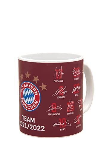 FC Bayern München Tasse 0,3 l mit Unterschriften der Mannschaft 21/22