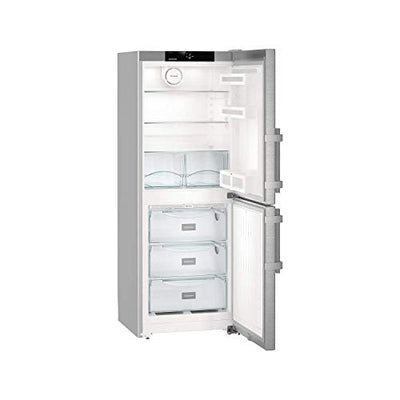 Liebherr Freistehender Kühlschrank/Gefrierschrank, 50/50 geteilt, frostfrei, 60 cm breit, Edelstahl