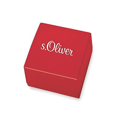 s.Oliver Ring 925 Sterling Silber Damen Ringe, mit Zirkonia synth, Silber, Kommt in Schmuck Geschenk Box, 2015043