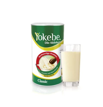 Yokebe Classic - Diätshake zum Abnehmen - glutenfrei und vegetarisch - Mahlzeitersatz zur Gewichtsabnahme mit hochwertigen Proteinen - Vorteilspackung 6x500 g = 6x12 Portionen