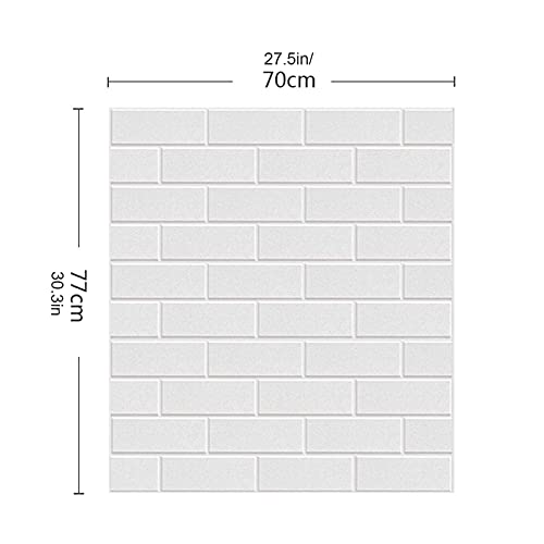 3D Ziegel Wandaufkleber 3D Ziegel Tapete Selbstklebend Wandpaneele, Blume grüne Blattpflanze Steinoptik Tapete Schaumstoff Wasserfest Wandaufkleber Wandverkleidung für Badezimmer Balkon Küchen(Colo