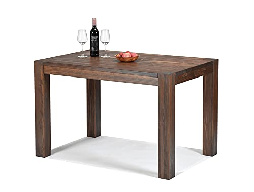 Esstisch 120x80cm Rio Bonito B- Ware Farbton Cognac braun Pinie Massivholz geölt und gewachst Holz Tisch für Esszimmer Wohnzimmer Küche, Optional: passende Bänke und Ansteckplatten