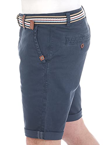 riverso Herren Chino Shorts RIVKlaas Regular Fit Gürtel Bermuda Kurze Hose Sommer Short 98% Baumwolle Blau w33, Größe:W 33, Farbe:Dark Blue (19400)