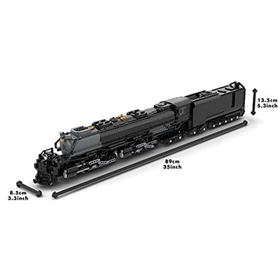 COMEL Technik Zug Eisenbahn Bausatz, 3200 Klemmbausteine Technik Union Pacific 4014 Big Boy City Güterzug Baustein Modell mit Motoren, 1:40 Technik Zug Dampflokomotive Kompatibel mit Lego Technic