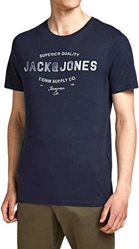 JACK & JONES Herren T Shirt 3er Pack Print Mix Rundhals Tee Regular Slim Fit O Neck Ausschnitt (Slim Fit Mix 11, L)