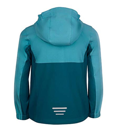 Trollkids Softshell Jacke Kristiansand, Petrolblau/Delphinblau, Größe 152