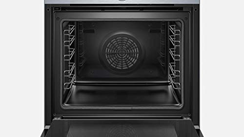 Bosch Hausgeräte HBG675BS1 Serie 8 Einbau-Backofen, 60 x 60 cm, Made in Germany,Pyrolyse Selbstreinigung, AutoPilot 10 10 Automatikprogramme, 4D Heißluft Backen auf 4 Ebenen,TFT-Touchdisplay,Edelstahl