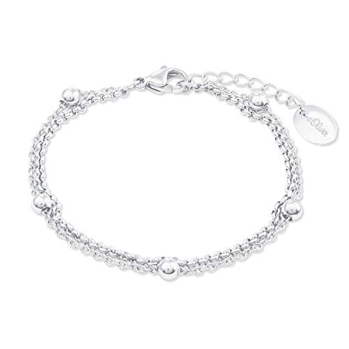 s.Oliver Armband Edelstahl Damen Armschmuck, 16+4 cm, Silber, Kommt in Schmuck Geschenk Box, 2022713