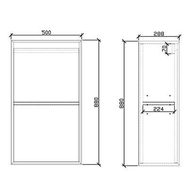 BERNSTEIN® Waschbeckenunterschrank für Aufsatzwaschbecken Fiona 900 Weiß matt – Front in Eiche-Optik, Badmöbel-Set mit Seitenschrank rechts, Unterschrank fürs Badezimmer, Vormontiert