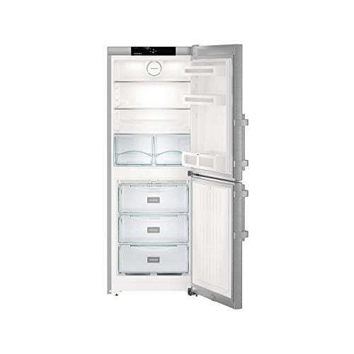 Liebherr Freistehender Kühlschrank/Gefrierschrank, 50/50 geteilt, frostfrei, 60 cm breit, Edelstahl