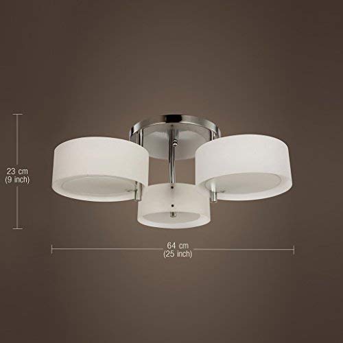 Saint Mossi 3 Light kronuchter modern,Deckenleuchte mit Acryl,Lampen für Schlafzimmer,Wohnzimmer,Esszimmer,H23cm x D64cm