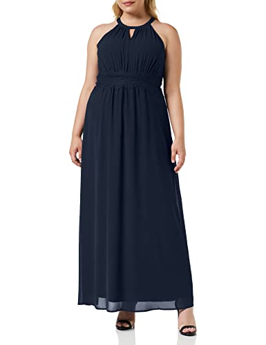 Vila Damen Vimilina Halterneck Maxi Dress - Noos Kleid, Total Eclipse, 38 EU