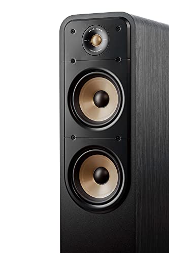 Polk Audio Signature Elite ES50 hochauflösender HiFi Standlautsprecher fürs Heimkino, Hi-Res zertifiziert, kompatibel mit Dolby Atmos und DTS:X (Stück), Schwarz